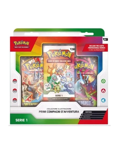 POKEMON - COLLEZIONE ILLUSTRAZIONE PRIMI COMPAGNI D`AVVENTURA - SERIE 1