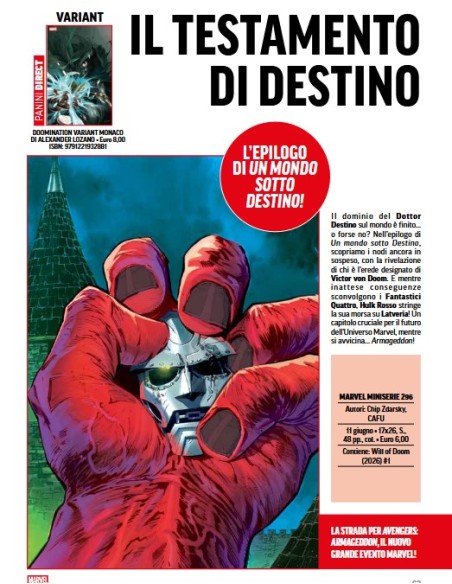 IL TESTAMENTO DI DESTINO - MARVEL MINISERIE 296