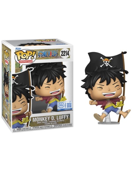 ONE PIECE - LUFFY W/FLAG - POP 2214
