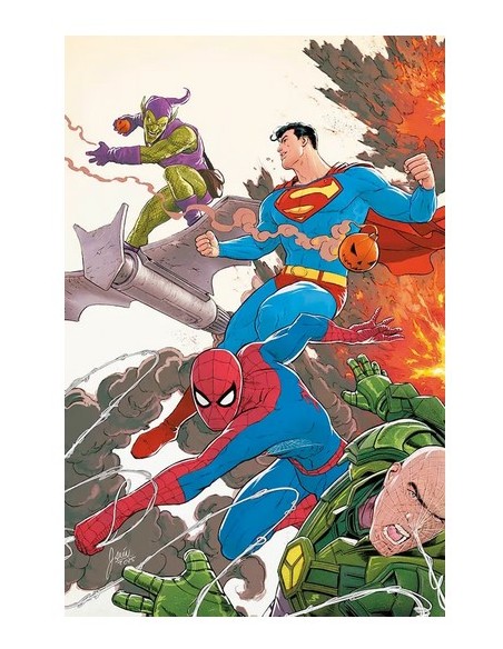 SUPERMAN/SPIDER-MAN 1 VARIANT DI MIKEL JANIN - DC BESTSELLER