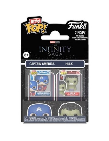 MARVEL - CAPTAIN AMERICA & HULK - BITTY 2-PACK POP