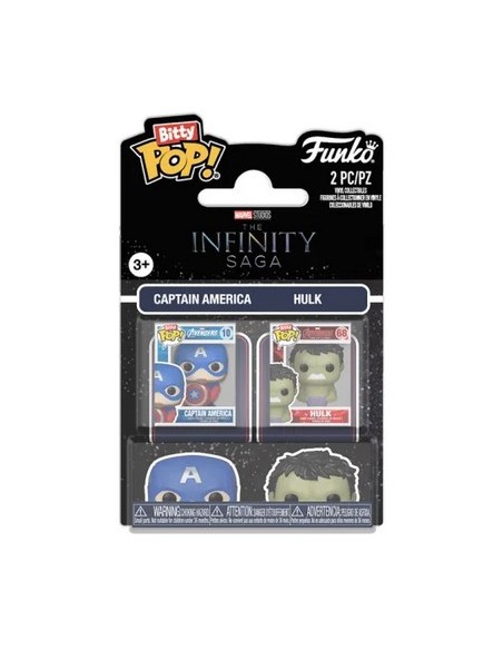 MARVEL - CAPTAIN AMERICA & HULK - BITTY 2-PACK POP