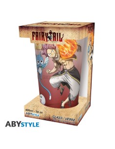 FAIRY TAIL - BICCHIERE DI VETRO XXL 400ML - NATSU, LUCY,...