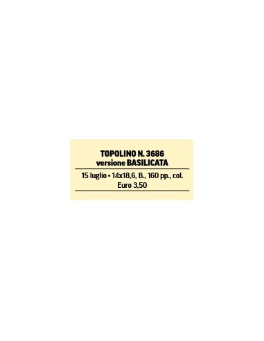 TOPOLINO 3686 VERSIONE BASILICATA