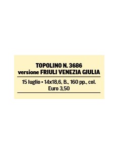 TOPOLINO 3686 VERSIONE FRIULI VENEZIA GIULIA