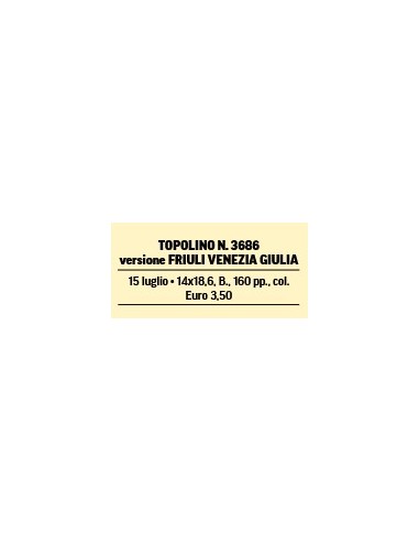 TOPOLINO 3686 VERSIONE FRIULI VENEZIA GIULIA