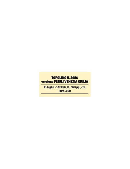 TOPOLINO 3686 VERSIONE FRIULI VENEZIA GIULIA