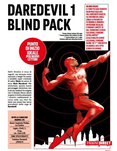 DEVIL E I CAVALIERI MARVEL 176 - DAREDEVIL BLIND PACK 1