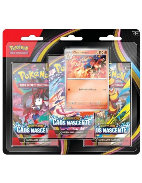 POKEMON - CAOS NASCENTE BLISTER 3 BUSTE
