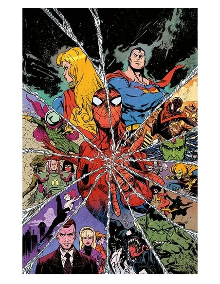 SPIDER-MAN/SUPERMAN 1 VARIANT DI SANFORD GREENE