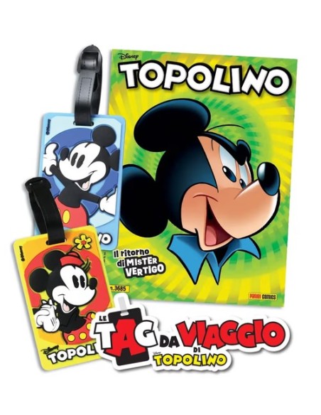 TOPOLINO 3685 CON LE TAG DA VIAGGIO DI TOPOLINO