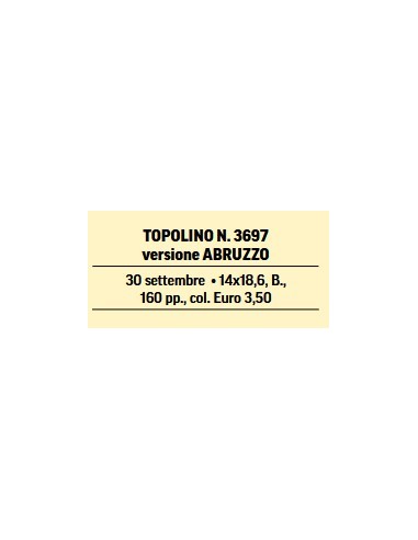 TOPOLINO 3697 VERSIONE ABRUZZO