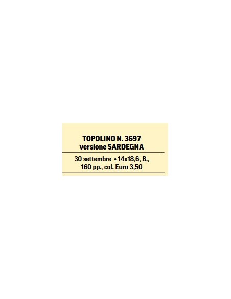 TOPOLINO 3697 VERSIONE SARDEGNA