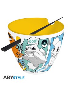 POKEMON - RAMEN BOWL WITH CHOPSTICKS - STARTERS MANGA