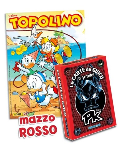 TOPOLINO 3689 CON CARTE DA GIOCO - MAZZO ROSSO