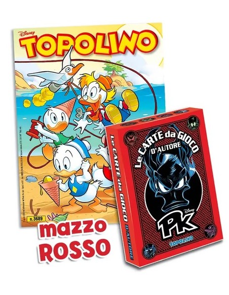 TOPOLINO 3689 CON CARTE DA GIOCO - MAZZO ROSSO