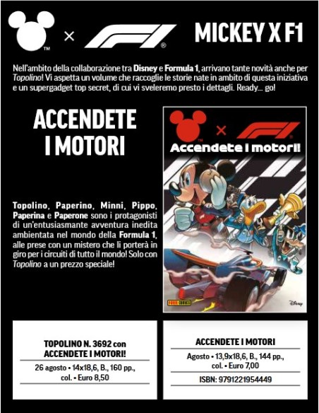 TOPOLINO 3692 CON ACCENDETE I MOTORI!
