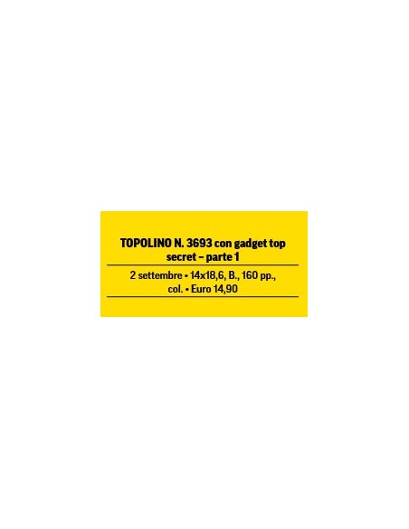 TOPOLINO 3693 CON GADGET TOP SECRET - PARTE 1
