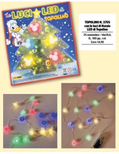 TOPOLINO 3705 CON LE LUCI DI NATALE LED DI TOPOLINO