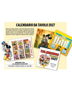 TOPOLINO 3704 CON CALENDARIO DA TAVOLO 2027