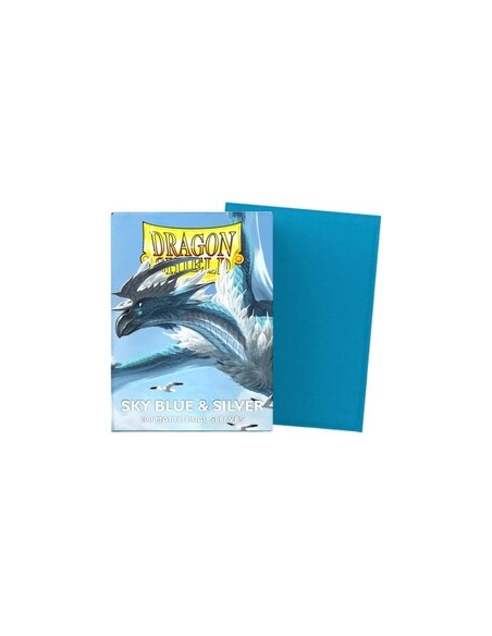 100 BUSTINE STANDARD - MATTE DUAL SLEEVES - SKY BLUE & SILVER