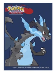65 DECK PROTECTOR SLEEVES - POKEMON - MEGA CHARIZARD X