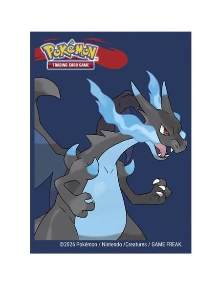 65 DECK PROTECTOR SLEEVES - POKEMON - MEGA CHARIZARD X