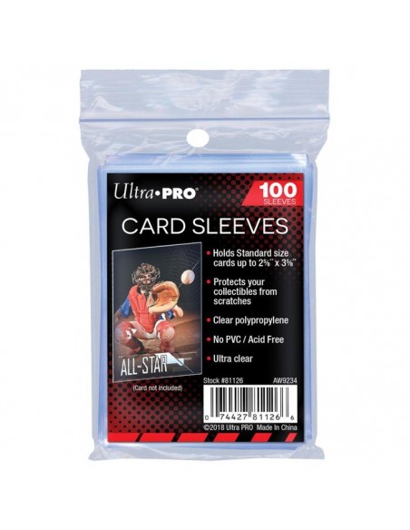 100 BUSTINE STANDARD (CARD SLEEVES) MORBIDE ECONOMICHE - TRASPARENTI