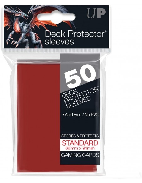 ULTRA PRO DECK PROTECTOR STANDARD SLEEVES (50)  ROSSO
